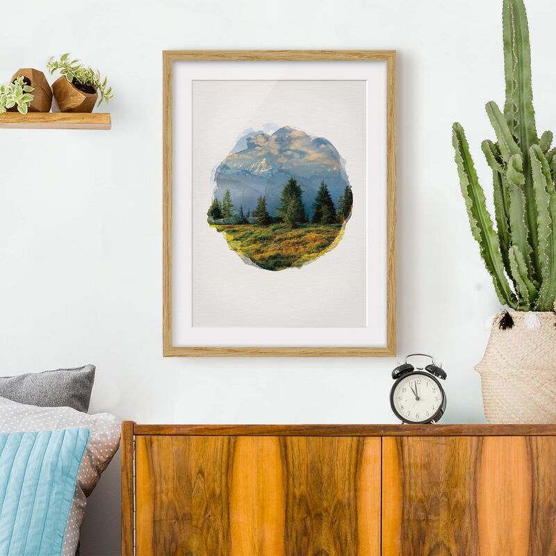 Póster enmarcado - Acquarelli - Emosson Wallis Svizzera Dimensión LxA: 55cm x 40cm, Marco: Roble
Póster enmarcado - Acquarelli - Emosson Wallis Svizzera Dimensión LxA: 55cm x 40cm, Marco: Roble