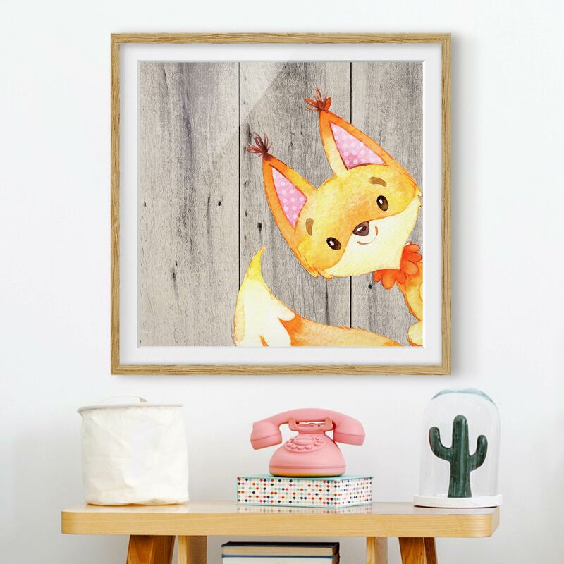 Póster enmarcado - Acquerello Fox su legno Dimensión LxA: 30cm x 30cm, Marco: Roble
Póster enmarcado - Acquerello Fox su legno Dimensión LxA: 30cm x 30cm, Marco: Roble