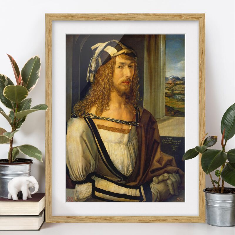 Póster enmarcado - Albrecht Dürer - Self-Portrait At 26 Dimensión LxA: 24cm x 18cm, Marco: Roble
Póster enmarcado - Albrecht Dürer - Self-Portrait At 26 Dimensión LxA: 24cm x 18cm, Marco: Roble