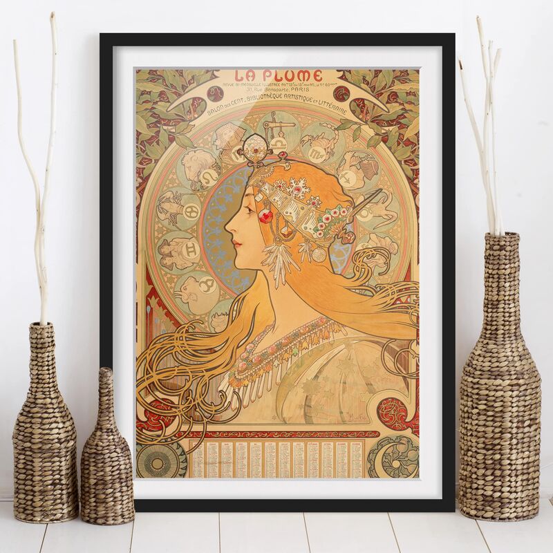 Póster enmarcado - Alfons Mucha - Segni dello zodiaco Dimensión LxA: 100cm x 70cm, Marco: Negro
Póster enmarcado - Alfons Mucha - Segni dello zodiaco Dimensión LxA: 100cm x 70cm, Marco: Negro