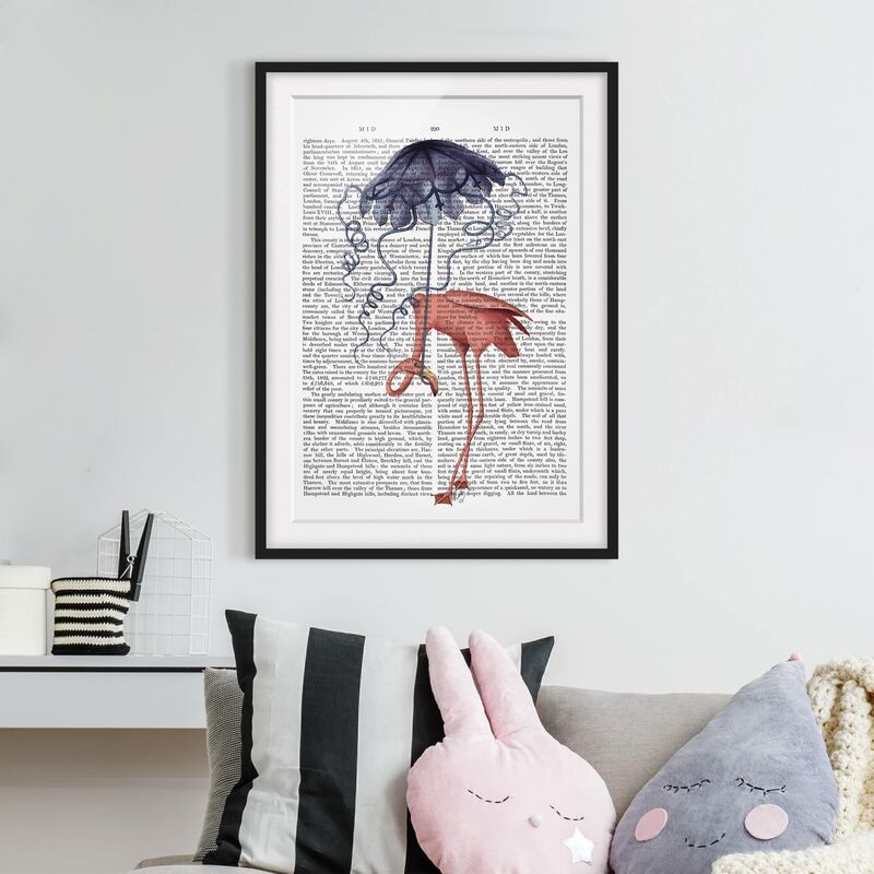Póster enmarcado - Lettura Degli Animali - Flamingo Con L'Ombrello Dimensión LxA: 24cm x 18cm, Marco: Negro
Póster enmarcado - Lettura Degli Animali - Flamingo Con L'Ombrello Dimensión LxA: 24cm x 18cm, Marco: Negro