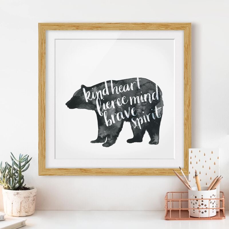 Póster enmarcado - Animals With Wisdom - Bear Dimensión LxA: 20cm x 20cm, Marco: Roble
Póster enmarcado - Animals With Wisdom - Bear Dimensión LxA: 20cm x 20cm, Marco: Roble