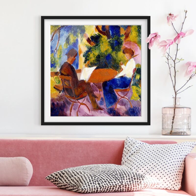 Póster enmarcado - August Macke - Couple At The Garden Table Dimensión LxA: 30cm x 30cm, Marco: Negro
Póster enmarcado - August Macke - Couple At The Garden Table Dimensión LxA: 30cm x 30cm, Marco: Negro