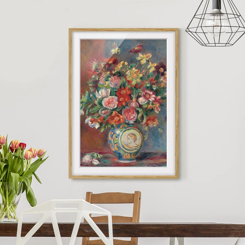 Póster enmarcado - Auguste Renoir - Flower Vase Dimensión LxA: 100cm x 70cm, Marco: Roble
Póster enmarcado - Auguste Renoir - Flower Vase Dimensión LxA: 100cm x 70cm, Marco: Roble