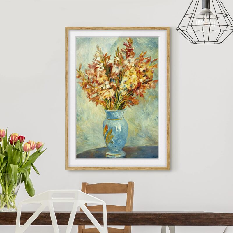 Póster enmarcado - Auguste Renoir - Gladiolas In A Blue Vase Dimensión LxA: 70cm x 50cm, Marco: Roble
Póster enmarcado - Auguste Renoir - Gladiolas In A Blue Vase Dimensión LxA: 70cm x 50cm, Marco: Roble