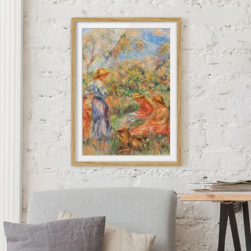 Póster enmarcado - Auguste Renoir - Three Women And Child In A Landscape Dimensión LxA: 70cm x 50cm, Marco: Roble
Póster enmarcado - Auguste Renoir - Three Women And Child In A Landscape Dimensión LxA: 70cm x 50cm, Marco: Roble