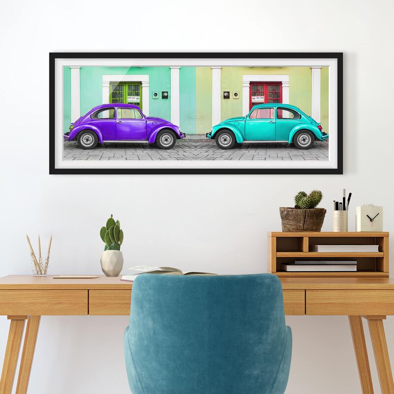 Póster enmarcado - Coleotteri Viola Turchese Dimensión LxA: 30cm x 75cm, Marco: Negro
Póster enmarcado - Coleotteri Viola Turchese Dimensión LxA: 30cm x 75cm, Marco: Negro