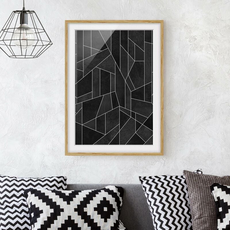 Póster enmarcado - Bianco e nero geometrico Acquarello Dimensión LxA: 70cm x 50cm, Marco: Roble
Póster enmarcado - Bianco e nero geometrico Acquarello Dimensión LxA: 70cm x 50cm, Marco: Roble