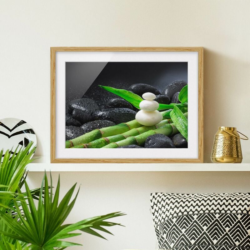 Póster enmarcado - Pietre bianche su bambù Dimensión LxA: 40cm x 55cm, Marco: Roble
Póster enmarcado - Pietre bianche su bambù Dimensión LxA: 40cm x 55cm, Marco: Roble