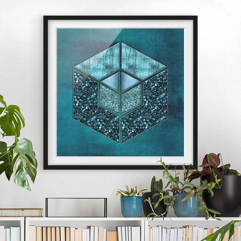 Póster enmarcado - Blu Esagono con oro Outline Dimensión LxA: 70cm x 70cm, Marco: Negro
Póster enmarcado - Blu Esagono con oro Outline Dimensión LxA: 70cm x 70cm, Marco: Negro