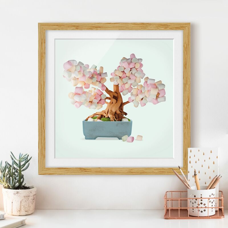 Póster enmarcado - Bonsai con marshmallow Dimensión LxA: 30cm x 30cm, Marco: Roble
Póster enmarcado - Bonsai con marshmallow Dimensión LxA: 30cm x 30cm, Marco: Roble