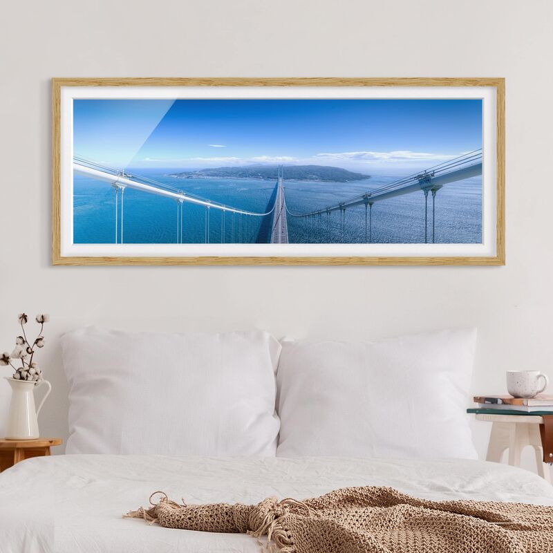 Póster enmarcado - Bridge to the Islanda Dimensión LxA: 40cm x 100cm, Marco: Roble
Póster enmarcado - Bridge to the Islanda Dimensión LxA: 40cm x 100cm, Marco: Roble