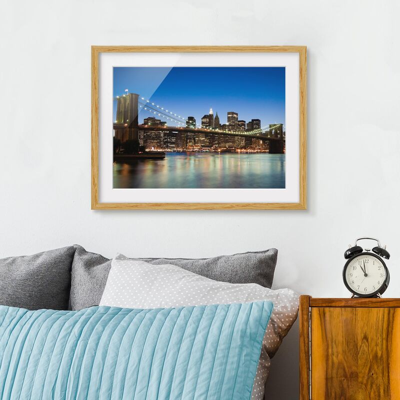 Póster enmarcado - Brooklyn Bridge In New York Dimensión LxA: 50cm x 70cm, Marco: Roble
Póster enmarcado - Brooklyn Bridge In New York Dimensión LxA: 50cm x 70cm, Marco: Roble