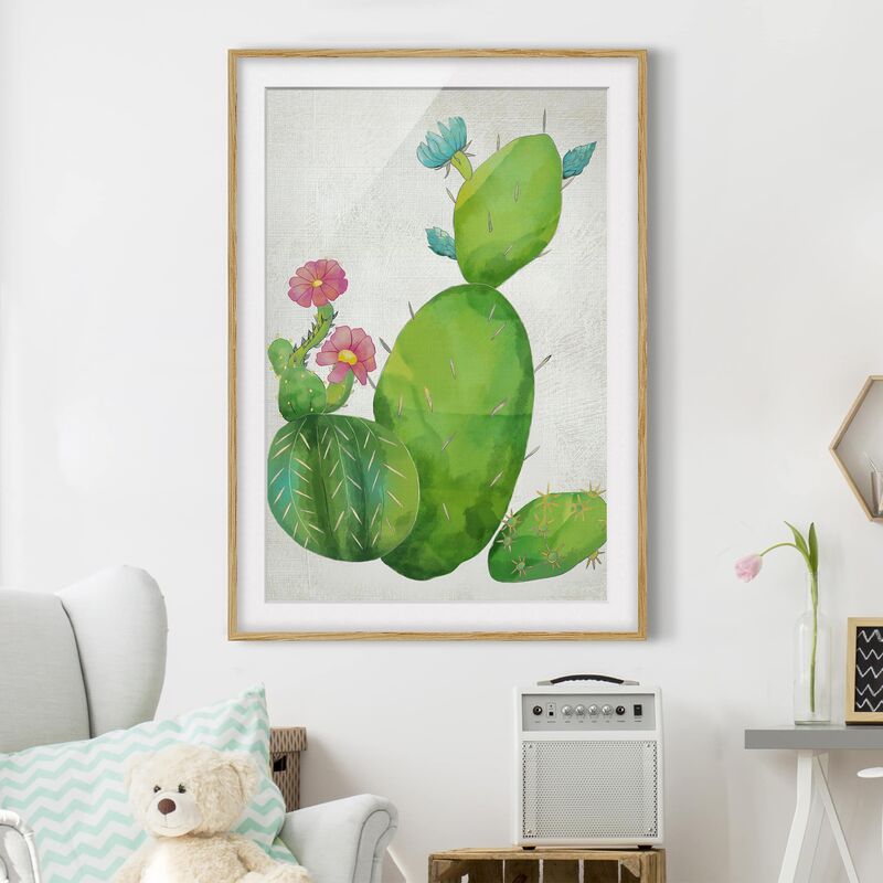 Póster enmarcado - Famiglia Di Cactus Turchese Rosa Dimensión LxA: 40cm x 30cm, Marco: Roble
Póster enmarcado - Famiglia Di Cactus Turchese Rosa Dimensión LxA: 40cm x 30cm, Marco: Roble