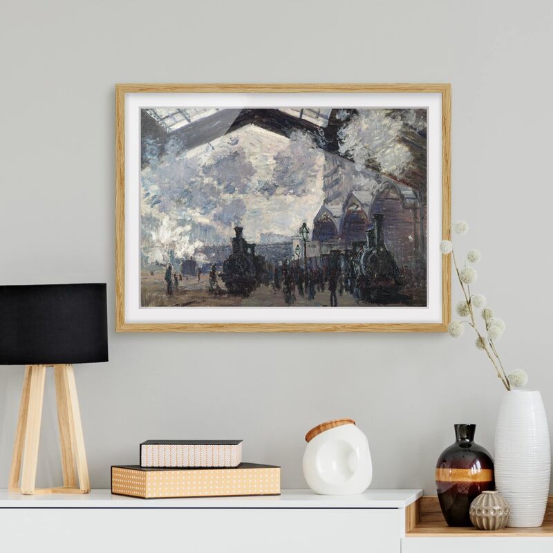 Póster enmarcado - Claude Monet - Gare Saint Lazare Dimensión LxA: 70cm x 100cm, Marco: Roble
Póster enmarcado - Claude Monet - Gare Saint Lazare Dimensión LxA: 70cm x 100cm, Marco: Roble