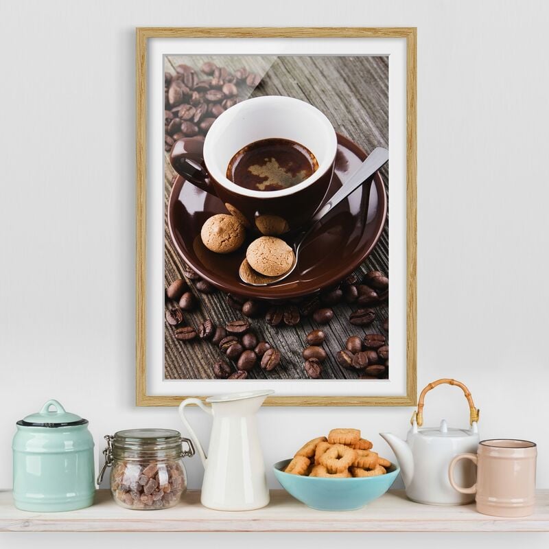 Póster enmarcado - Fagioli della tazza di caffè con il caffè Dimensión LxA: 24cm x 18cm, Marco: Roble
Póster enmarcado - Fagioli della tazza di caffè con il caffè Dimensión LxA: 24cm x 18cm, Marco: Roble