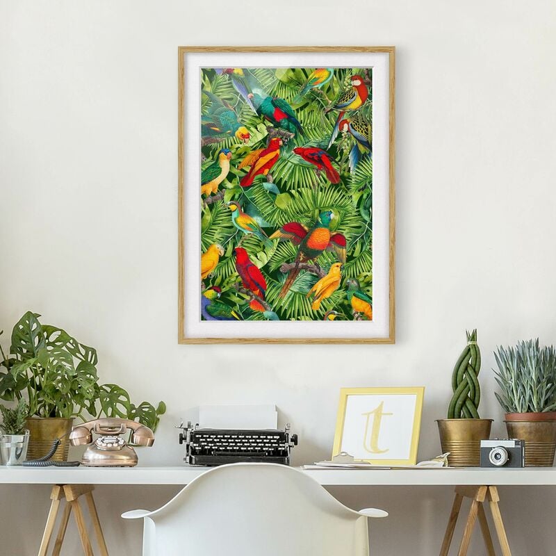 Póster enmarcado - Colorato collage - Parrot In The Jungle Dimensión LxA: 24cm x 18cm, Marco: Roble
Póster enmarcado - Colorato collage - Parrot In The Jungle Dimensión LxA: 24cm x 18cm, Marco: Roble