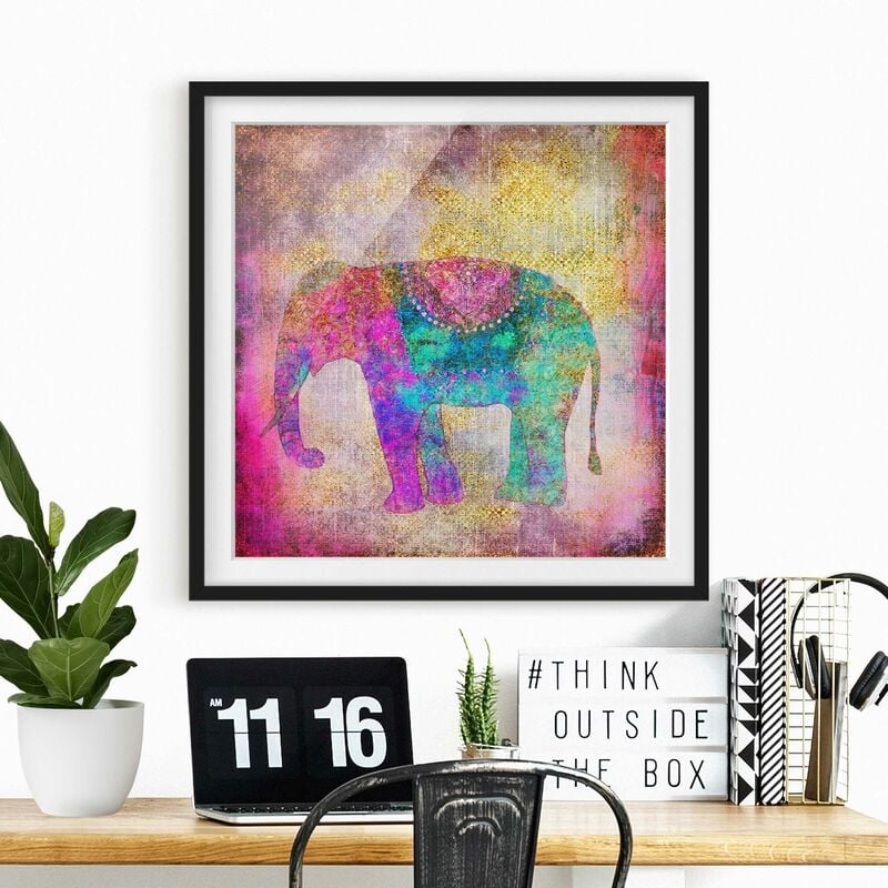 Póster enmarcado - Colorato collage - Elefante indiano Dimensión LxA: 50cm x 50cm, Marco: Negro
Póster enmarcado - Colorato collage - Elefante indiano Dimensión LxA: 50cm x 50cm, Marco: Negro