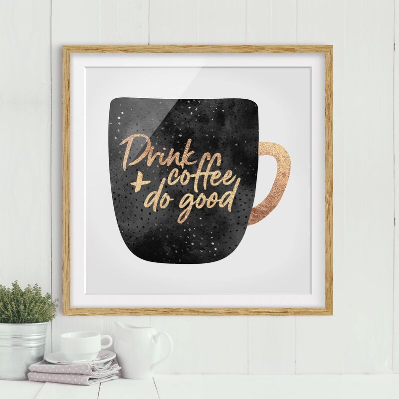 Póster enmarcado - Bere caffè, fare del bene - Nero Dimensión LxA: 50cm x 50cm, Marco: Roble
Póster enmarcado - Bere caffè, fare del bene - Nero Dimensión LxA: 50cm x 50cm, Marco: Roble