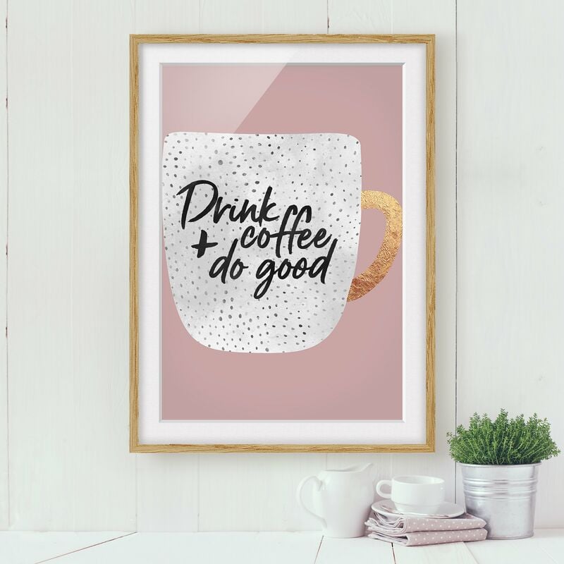 Póster enmarcado - Bere caffè, fare del bene - Bianco Dimensión LxA: 40cm x 30cm, Marco: Roble
Póster enmarcado - Bere caffè, fare del bene - Bianco Dimensión LxA: 40cm x 30cm, Marco: Roble