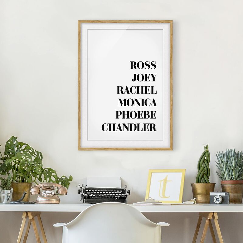 Póster enmarcado - Favorite Shows - Friends Dimensión LxA: 100cm x 70cm, Marco: Roble
Póster enmarcado - Favorite Shows - Friends Dimensión LxA: 100cm x 70cm, Marco: Roble