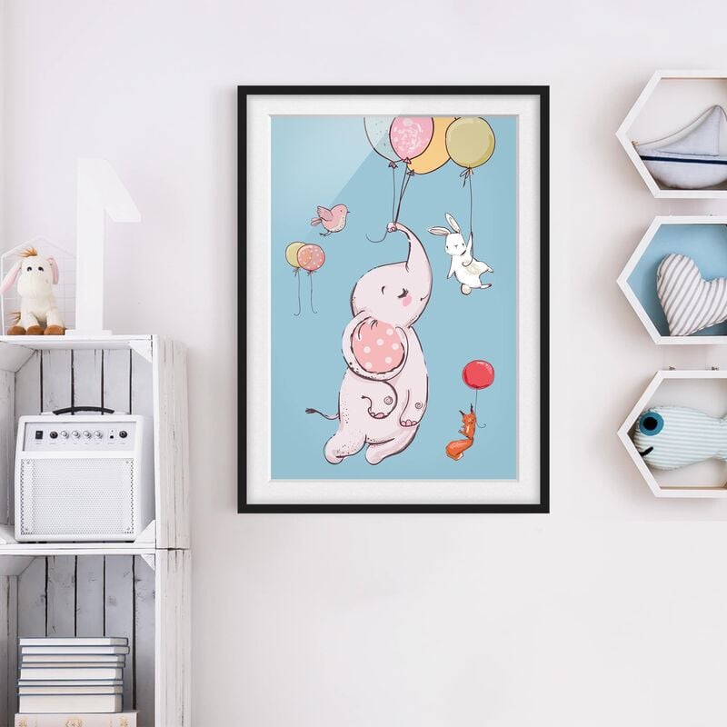 Póster enmarcado - Flying Elephant, Rabbit And Squirrel Dimensión LxA: 40cm x 30cm, Marco: Negro
Póster enmarcado - Flying Elephant, Rabbit And Squirrel Dimensión LxA: 40cm x 30cm, Marco: Negro