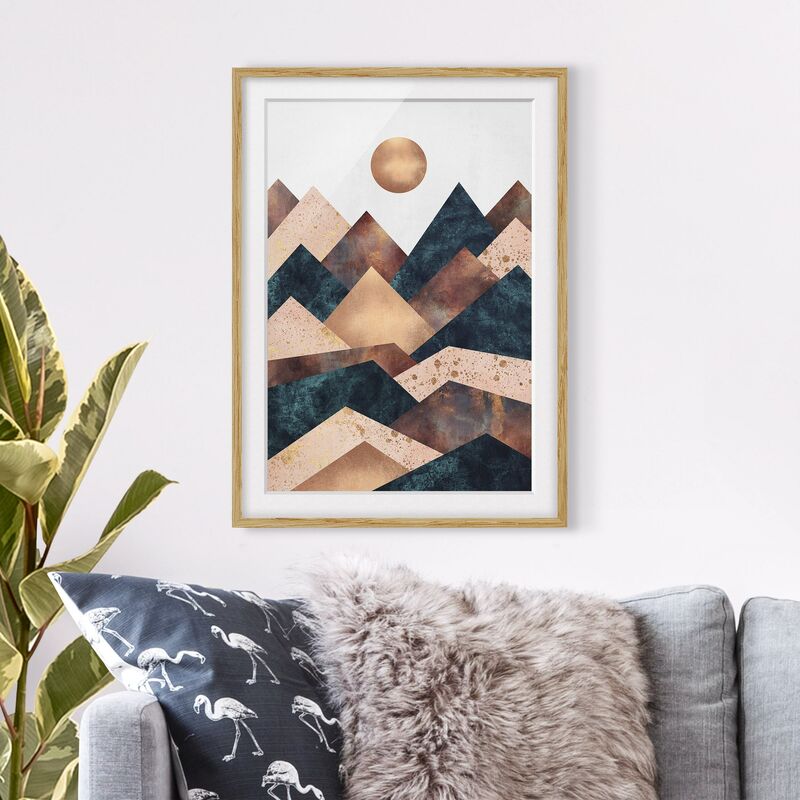 Póster enmarcado - Geometrico Monti bronzo Dimensión LxA: 55cm x 40cm, Marco: Roble
Póster enmarcado - Geometrico Monti bronzo Dimensión LxA: 55cm x 40cm, Marco: Roble