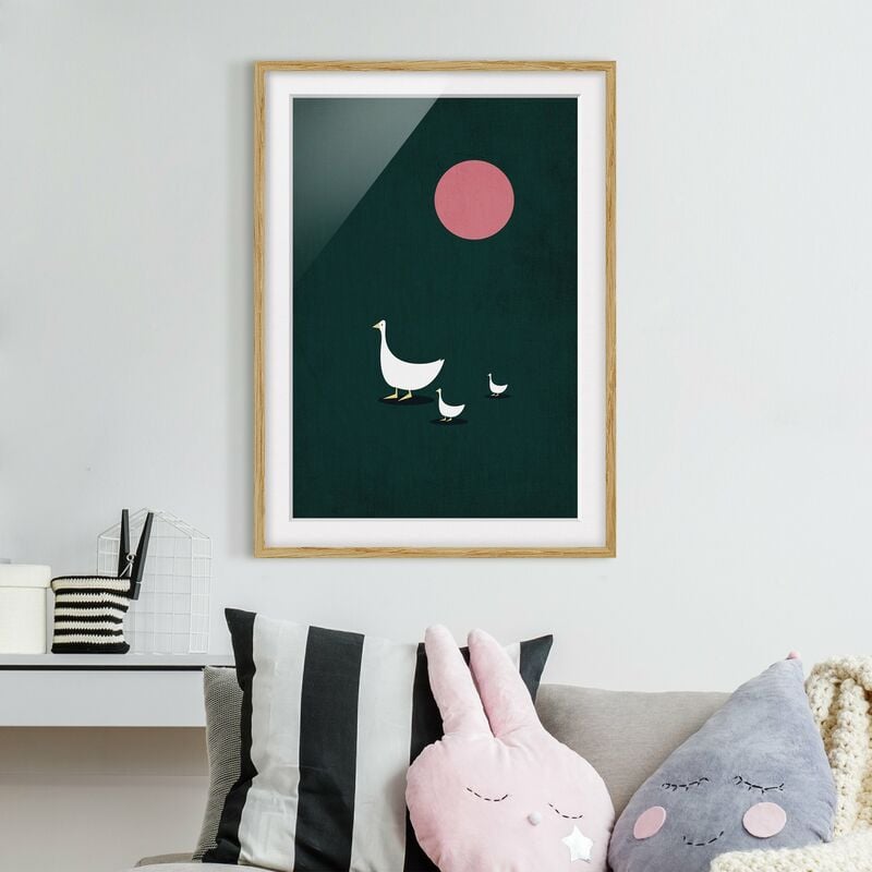 Póster enmarcado - Famiglia di oche a spasso Dimensión LxA: 100cm x 70cm, Marco: Roble
Póster enmarcado - Famiglia di oche a spasso Dimensión LxA: 100cm x 70cm, Marco: Roble