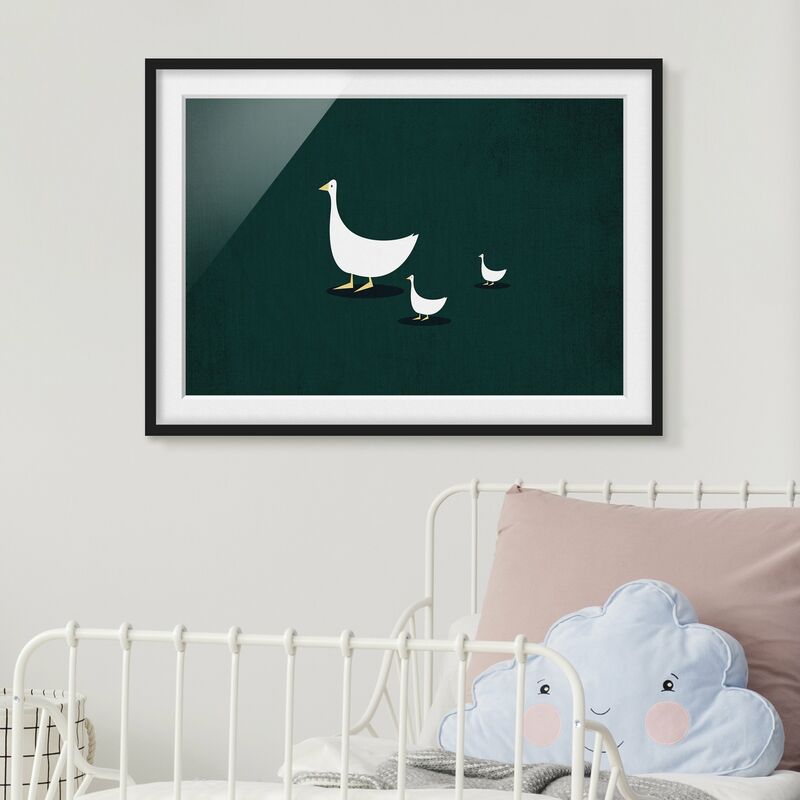 Póster enmarcado - Famiglia di oche a spasso Dimensión LxA: 40cm x 55cm, Marco: Negro
Póster enmarcado - Famiglia di oche a spasso Dimensión LxA: 40cm x 55cm, Marco: Negro