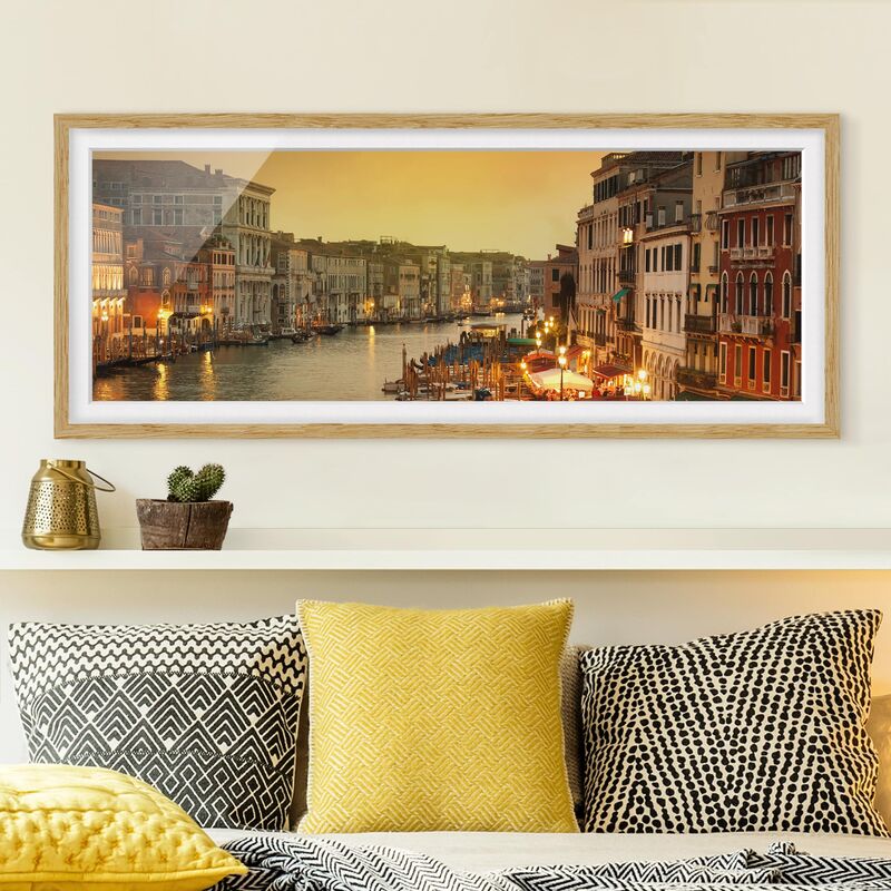 Póster enmarcado - Canal Grande Di Venezia Dimensión LxA: 20cm x 50cm, Marco: Roble
Póster enmarcado - Canal Grande Di Venezia Dimensión LxA: 20cm x 50cm, Marco: Roble