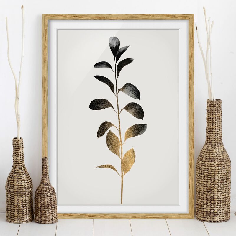 Póster enmarcado - Mondo vegetale grafico - Oro e grigio Dimensión LxA: 100cm x 70cm, Marco: Roble
Póster enmarcado - Mondo vegetale grafico - Oro e grigio Dimensión LxA: 100cm x 70cm, Marco: Roble