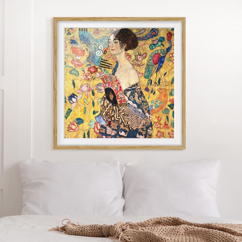 Póster enmarcado - Gustav Klimt - Donna con ventaglio Dimensión LxA: 20cm x 20cm, Marco: Roble
Póster enmarcado - Gustav Klimt - Donna con ventaglio Dimensión LxA: 20cm x 20cm, Marco: Roble