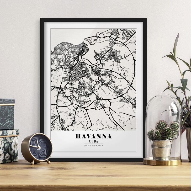 Póster enmarcado - Havana City Map - Classic Dimensión LxA: 55cm x 40cm, Marco: Negro
Póster enmarcado - Havana City Map - Classic Dimensión LxA: 55cm x 40cm, Marco: Negro