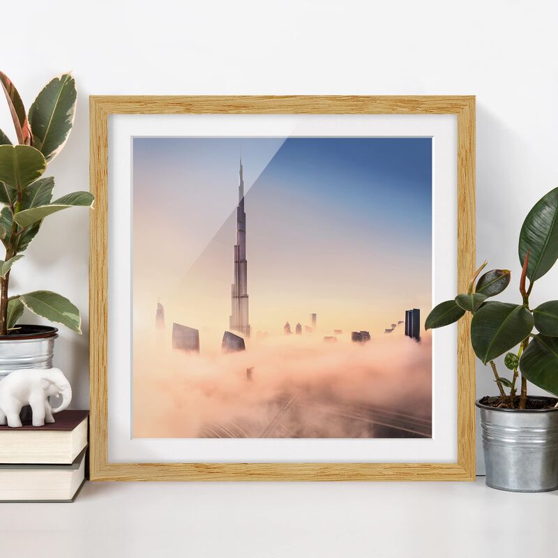 Póster enmarcado - Heavenly skyline di Dubai Dimensión LxA: 50cm x 50cm, Marco: Roble
Póster enmarcado - Heavenly skyline di Dubai Dimensión LxA: 50cm x 50cm, Marco: Roble