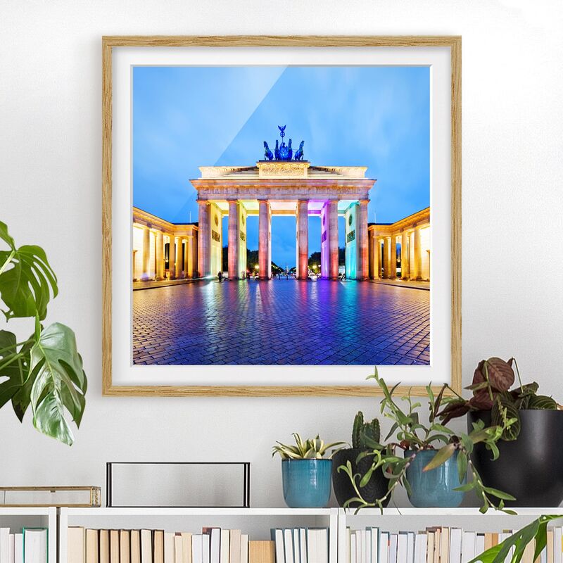 Póster enmarcado - Illuminated Brandenburg Gate Dimensión LxA: 70cm x 70cm, Marco: Roble
Póster enmarcado - Illuminated Brandenburg Gate Dimensión LxA: 70cm x 70cm, Marco: Roble