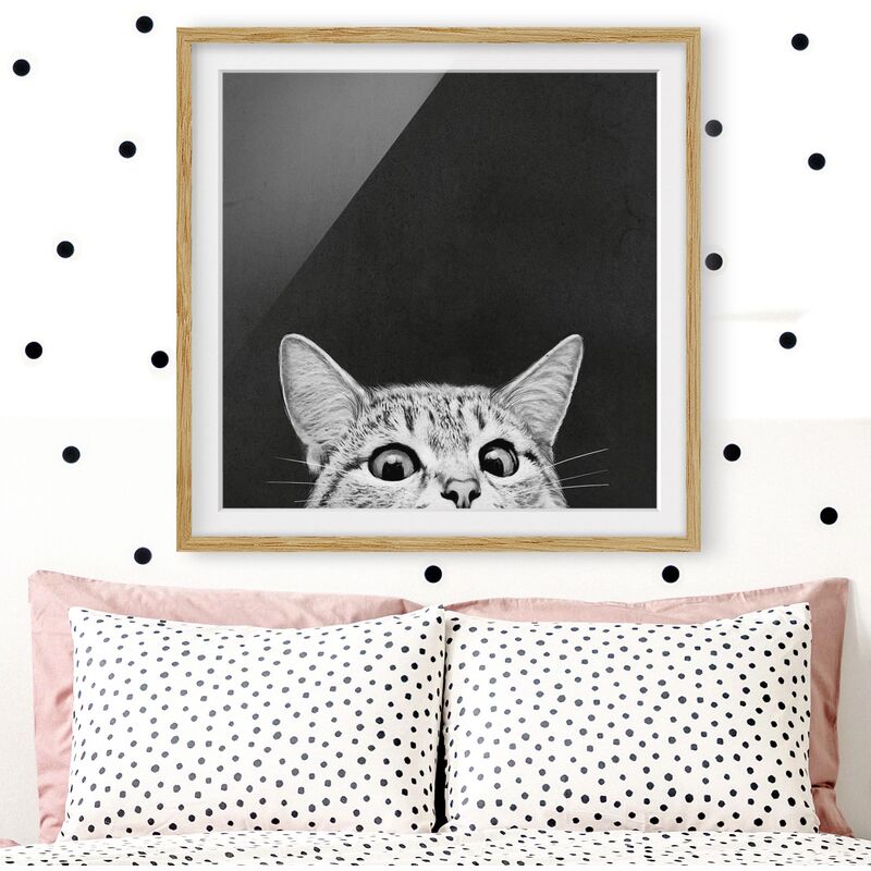 Póster enmarcado - Illustrazione Gatto Bianco e nero Disegno Dimensión LxA: 30cm x 30cm, Marco: Roble
Póster enmarcado - Illustrazione Gatto Bianco e nero Disegno Dimensión LxA: 30cm x 30cm, Marco: Roble