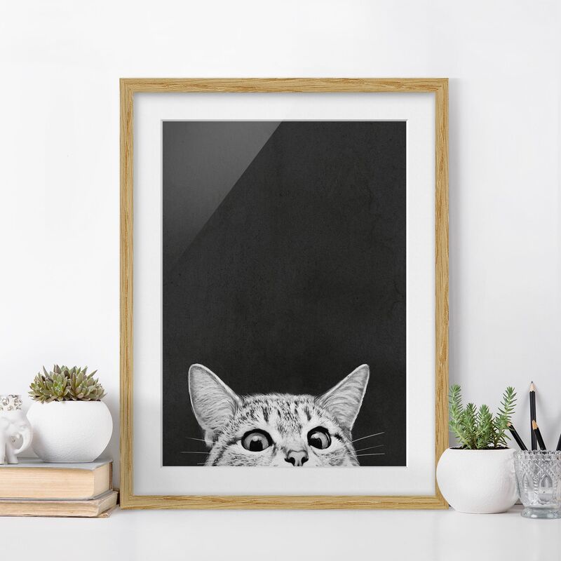 Póster enmarcado - Illustrazione Gatto Bianco e nero Disegno Dimensión LxA: 40cm x 30cm, Marco: Roble
Póster enmarcado - Illustrazione Gatto Bianco e nero Disegno Dimensión LxA: 40cm x 30cm, Marco: Roble