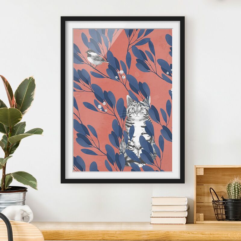 Póster enmarcado - Illustrazione Gatto E uccello sul ramo Blu Rosso Dimensión LxA: 24cm x 18cm, Marco: Negro
Póster enmarcado - Illustrazione Gatto E uccello sul ramo Blu Rosso Dimensión LxA: 24cm x 18cm, Marco: Negro