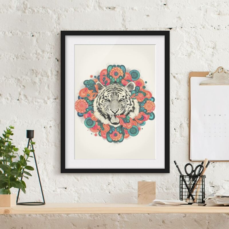 Póster enmarcado - Illustrazione Tiger disegno Mandala Paisley Dimensión LxA: 70cm x 50cm, Marco: Negro
Póster enmarcado - Illustrazione Tiger disegno Mandala Paisley Dimensión LxA: 70cm x 50cm, Marco: Negro