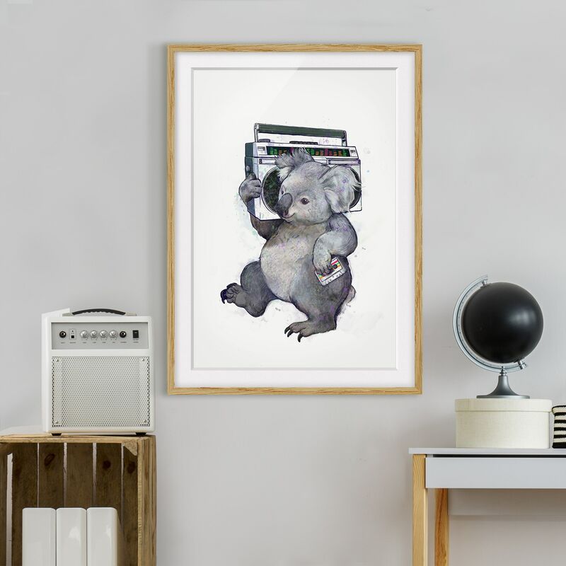 Póster enmarcado - Illustrazione Koala Con Radio pittura Dimensión LxA: 55cm x 40cm, Marco: Roble
Póster enmarcado - Illustrazione Koala Con Radio pittura Dimensión LxA: 55cm x 40cm, Marco: Roble