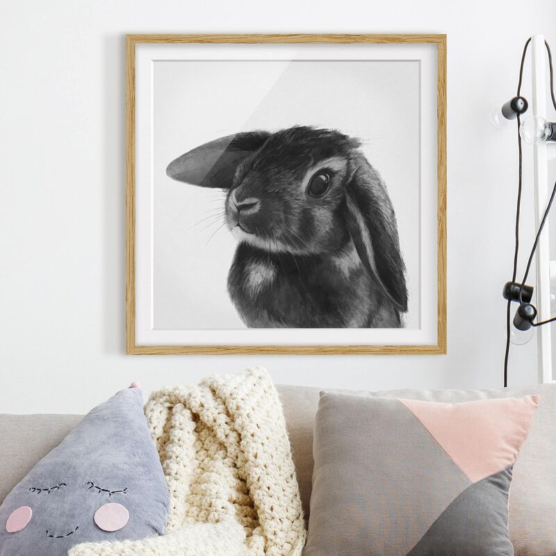 Póster enmarcado - Illustrazione Coniglio bianco e nero Disegno Dimensión LxA: 20cm x 20cm, Marco: Roble
Póster enmarcado - Illustrazione Coniglio bianco e nero Disegno Dimensión LxA: 20cm x 20cm, Marco: Roble