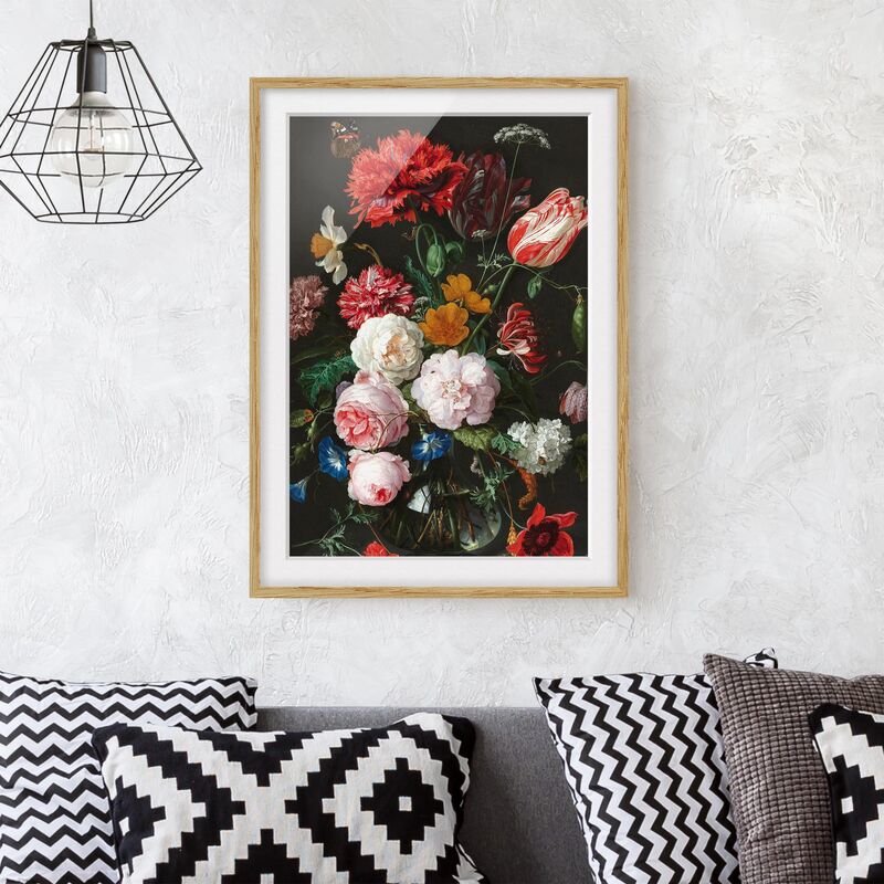 Póster enmarcado - Jan Davidsz De Heem - Natura morta con fiori in un vaso di vetro Dimensión LxA: 24cm x 18cm, Marco: Roble
Póster enmarcado - Jan Davidsz De Heem - Natura morta con fiori in un vaso di vetro Dimensión LxA: 24cm x 18cm, Marco: Roble