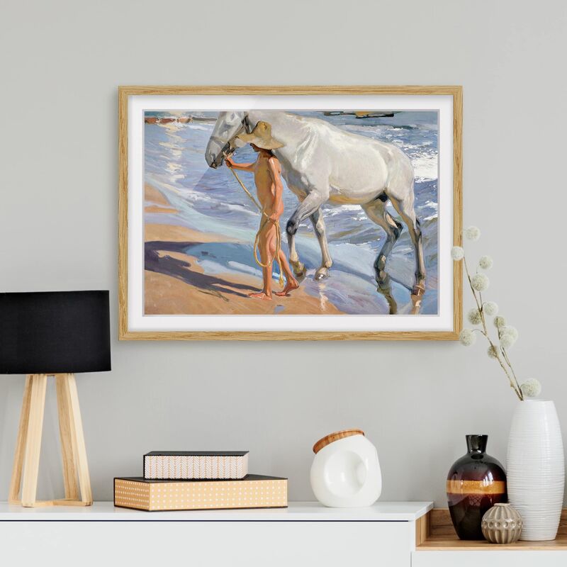 Póster enmarcado - Joaquin Sorolla - The Bath Of The Horse Dimensión LxA: 30cm x 40cm, Marco: Roble
Póster enmarcado - Joaquin Sorolla - The Bath Of The Horse Dimensión LxA: 30cm x 40cm, Marco: Roble