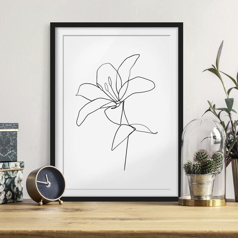 Póster enmarcado - Fiore Line Art Nero Bianco Dimensión LxA: 70cm x 50cm, Marco: Negro
Póster enmarcado - Fiore Line Art Nero Bianco Dimensión LxA: 70cm x 50cm, Marco: Negro