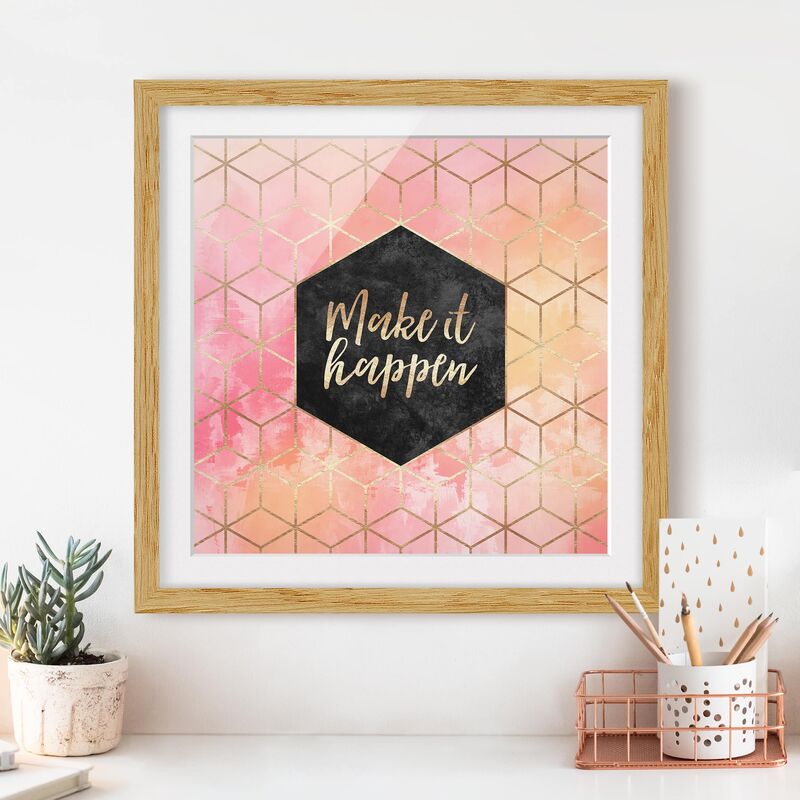 Póster enmarcado - Make It Happen Geometria pastello Dimensión LxA: 30cm x 30cm, Marco: Roble
Póster enmarcado - Make It Happen Geometria pastello Dimensión LxA: 30cm x 30cm, Marco: Roble