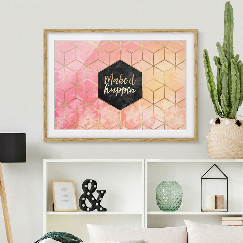 Póster enmarcado - Make It Happen Geometria pastello Dimensión LxA: 50cm x 70cm, Marco: Roble
Póster enmarcado - Make It Happen Geometria pastello Dimensión LxA: 50cm x 70cm, Marco: Roble