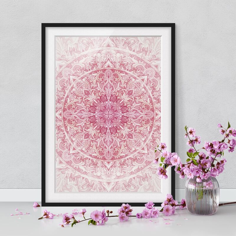 Póster enmarcado - Mandala Acquerello Sun Ornament Rosa Dimensión LxA: 70cm x 50cm, Marco: Negro
Póster enmarcado - Mandala Acquerello Sun Ornament Rosa Dimensión LxA: 70cm x 50cm, Marco: Negro