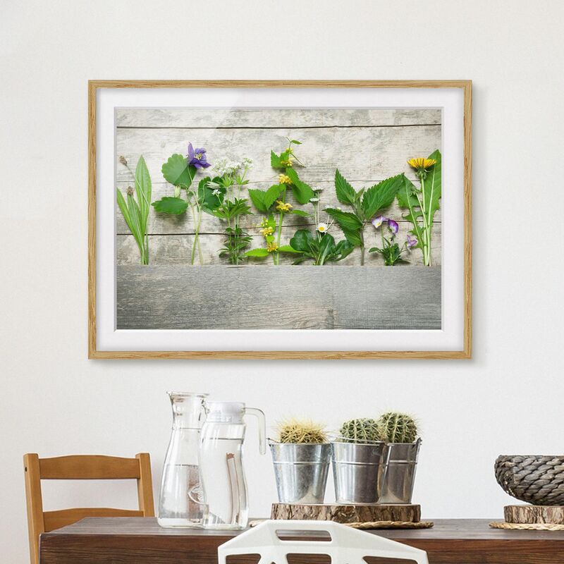 Póster enmarcado - Medicinal And Wild Herbs Dimensión LxA: 18cm x 24cm, Marco: Roble
Póster enmarcado - Medicinal And Wild Herbs Dimensión LxA: 18cm x 24cm, Marco: Roble