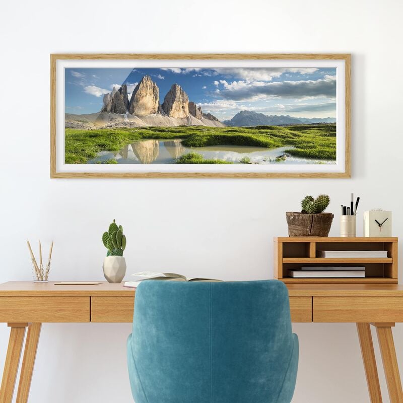 Póster enmarcado - Merli Altoatesine E Wasserspiegelung Dimensión LxA: 20cm x 50cm, Marco: Roble
Póster enmarcado - Merli Altoatesine E Wasserspiegelung Dimensión LxA: 20cm x 50cm, Marco: Roble