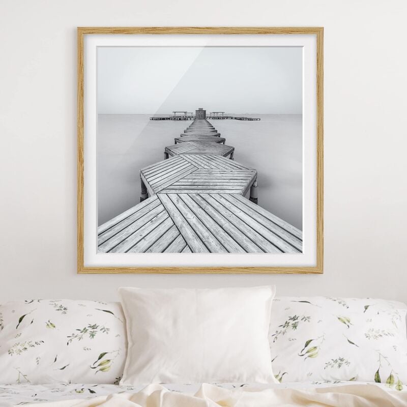 Póster enmarcado - Molo in legno Bianco e nero Dimensión LxA: 30cm x 30cm, Marco: Roble
Póster enmarcado - Molo in legno Bianco e nero Dimensión LxA: 30cm x 30cm, Marco: Roble